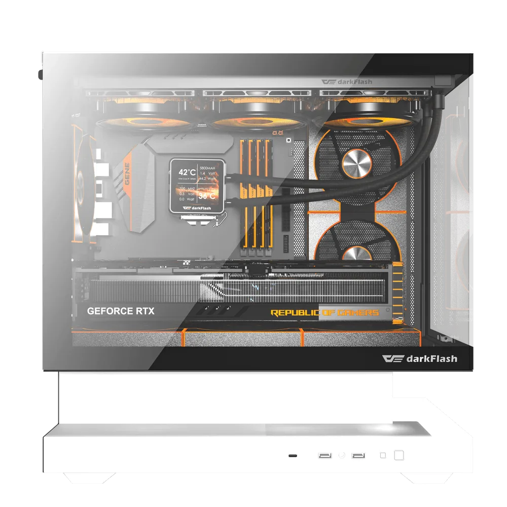 dark flash FLOATRON F1 M-ATX PC Case WHITE