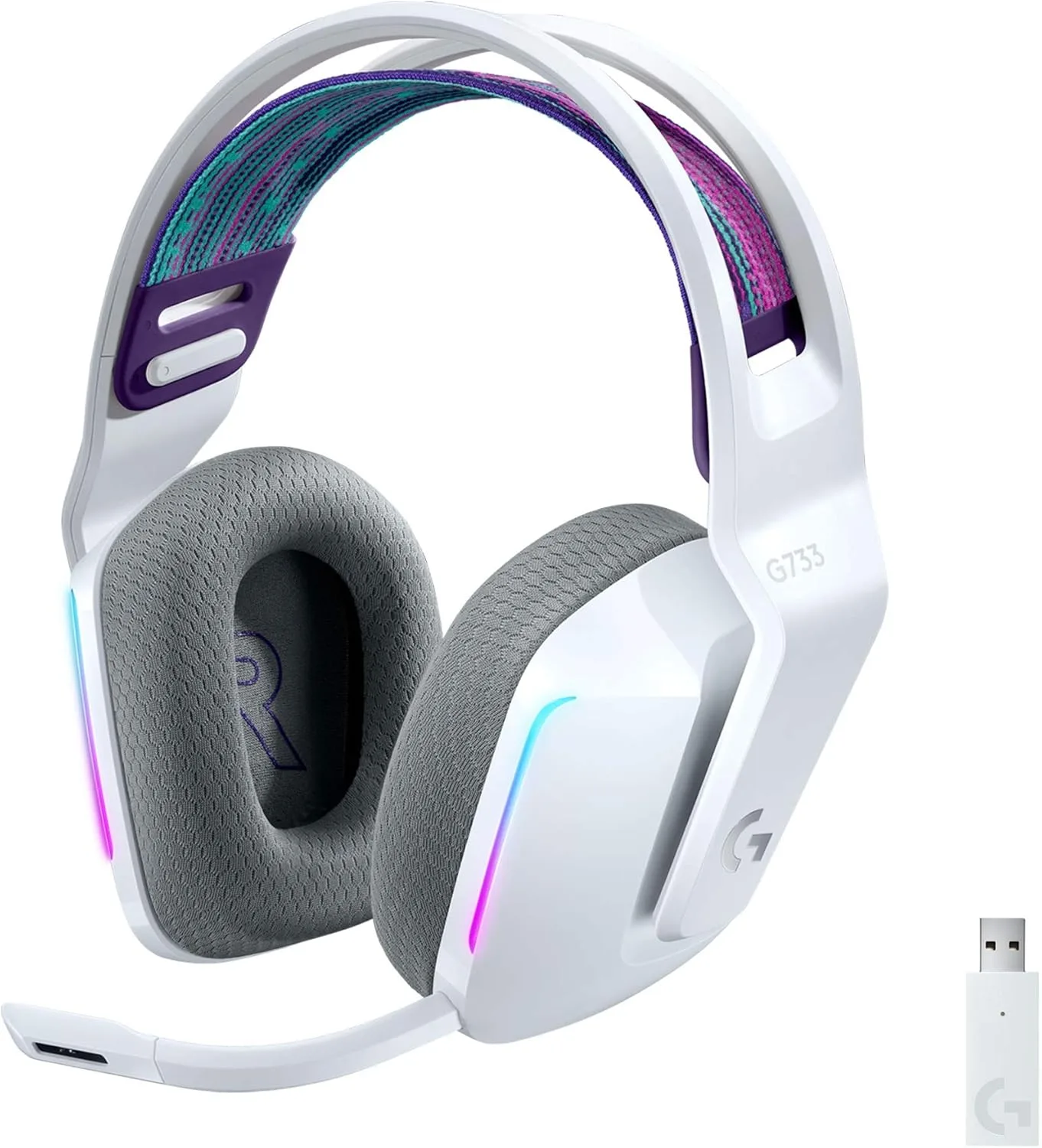 HEADSET LOGITECH G733 WHITE WIRELESS