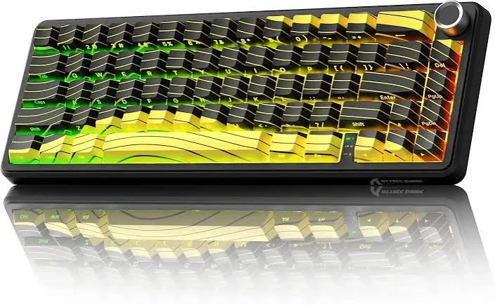 attack shark x65 pro he yellow and black