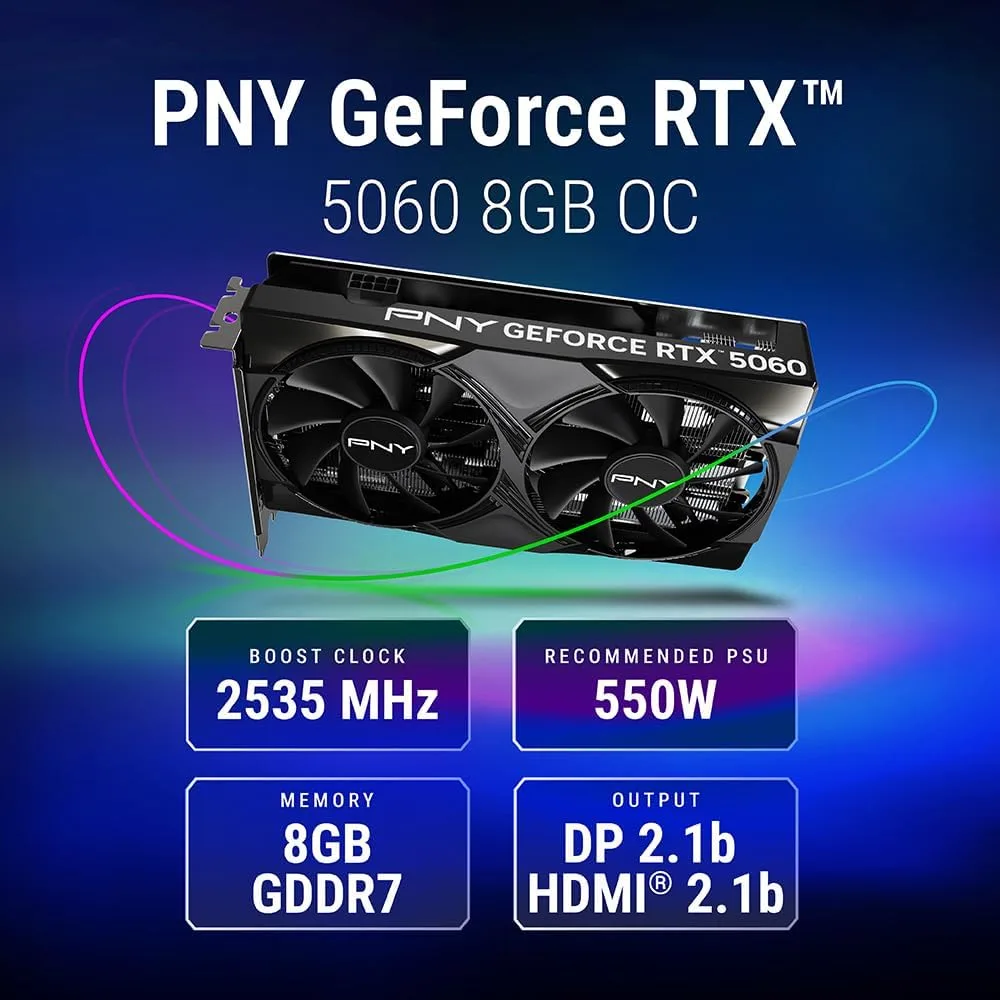 PNY GeForce RTX™ 5060 OC Dual-Fan
