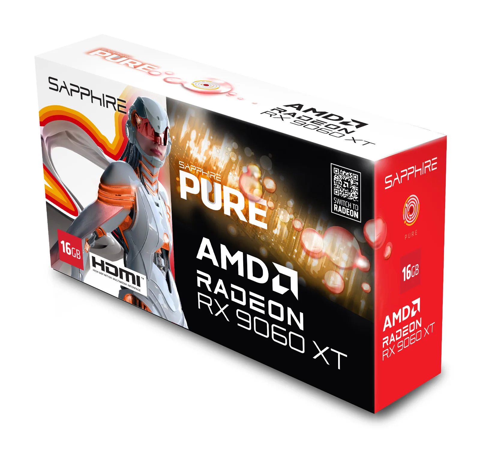 PURE AMD Radeon™ RX 9060 XT OC GPU 16gb