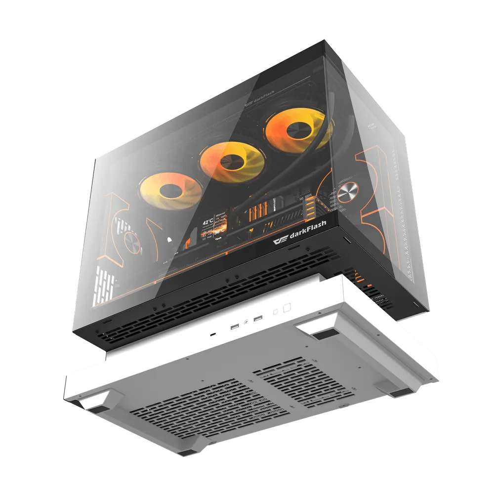dark flash FLOATRON F1 M-ATX PC Case WHITE