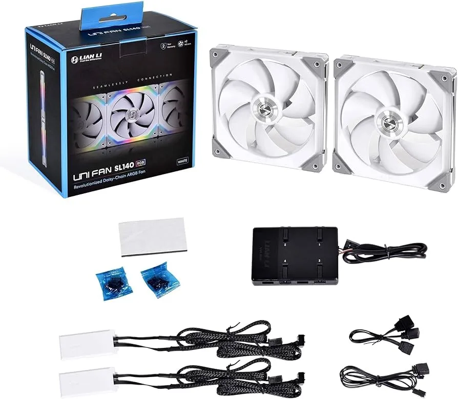 LIAN LI UNI FAN SL140 white 2x kit