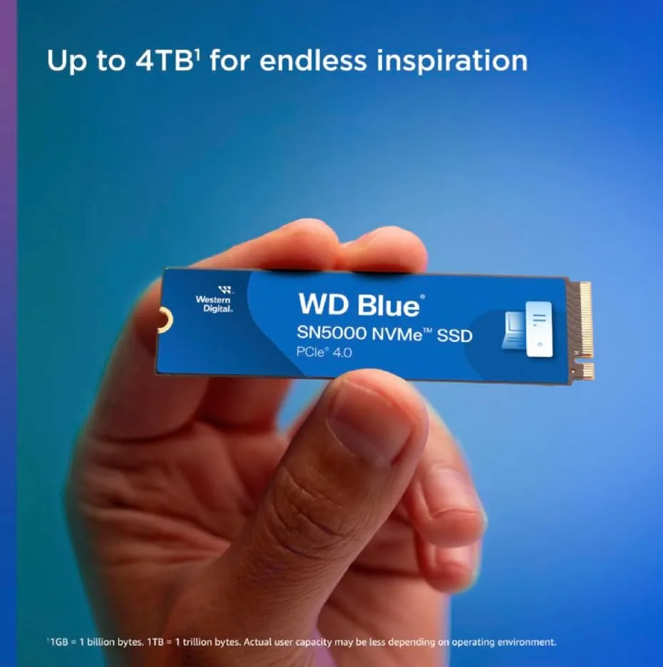 WD Blue SN5000 4TB NVMe SSD