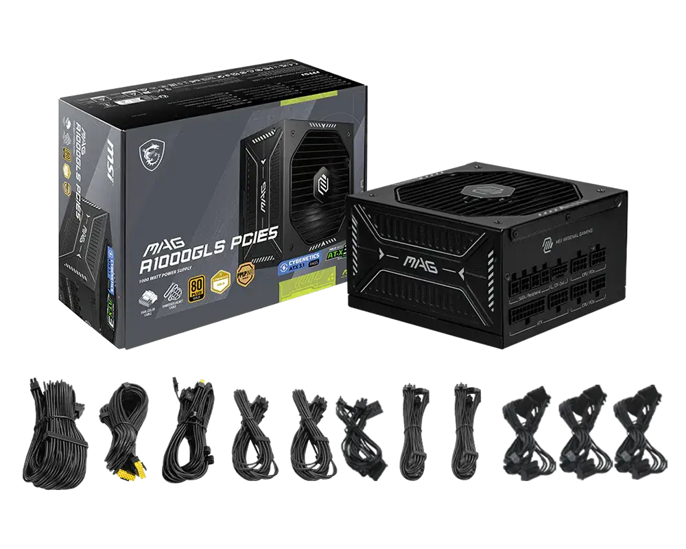 PSU MSI G1000GLS GOLD FULLY MODULAR PCIE 5.1 ATX 3.1