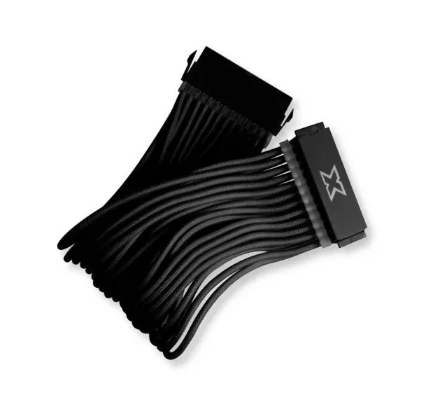 Xigmatek iCable black motherboard 24-pin sleeved extension cable