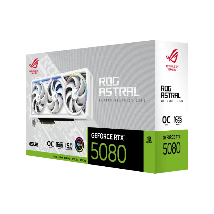 ROG Astral GeForce RTX™ 5080 16GB GDDR7 WHITE OC Edition