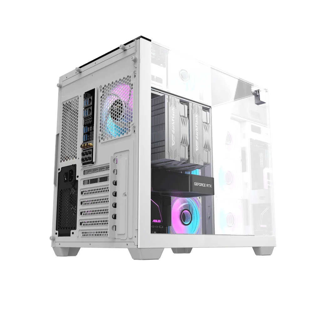 DarkFlash TH285 Panoramic ATX Gaming Case WHITE