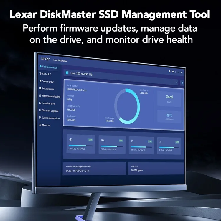 Lexar® Professional NM1090 PRO PCIe 5.0 NVMe M.2 2280 SSD 4TB