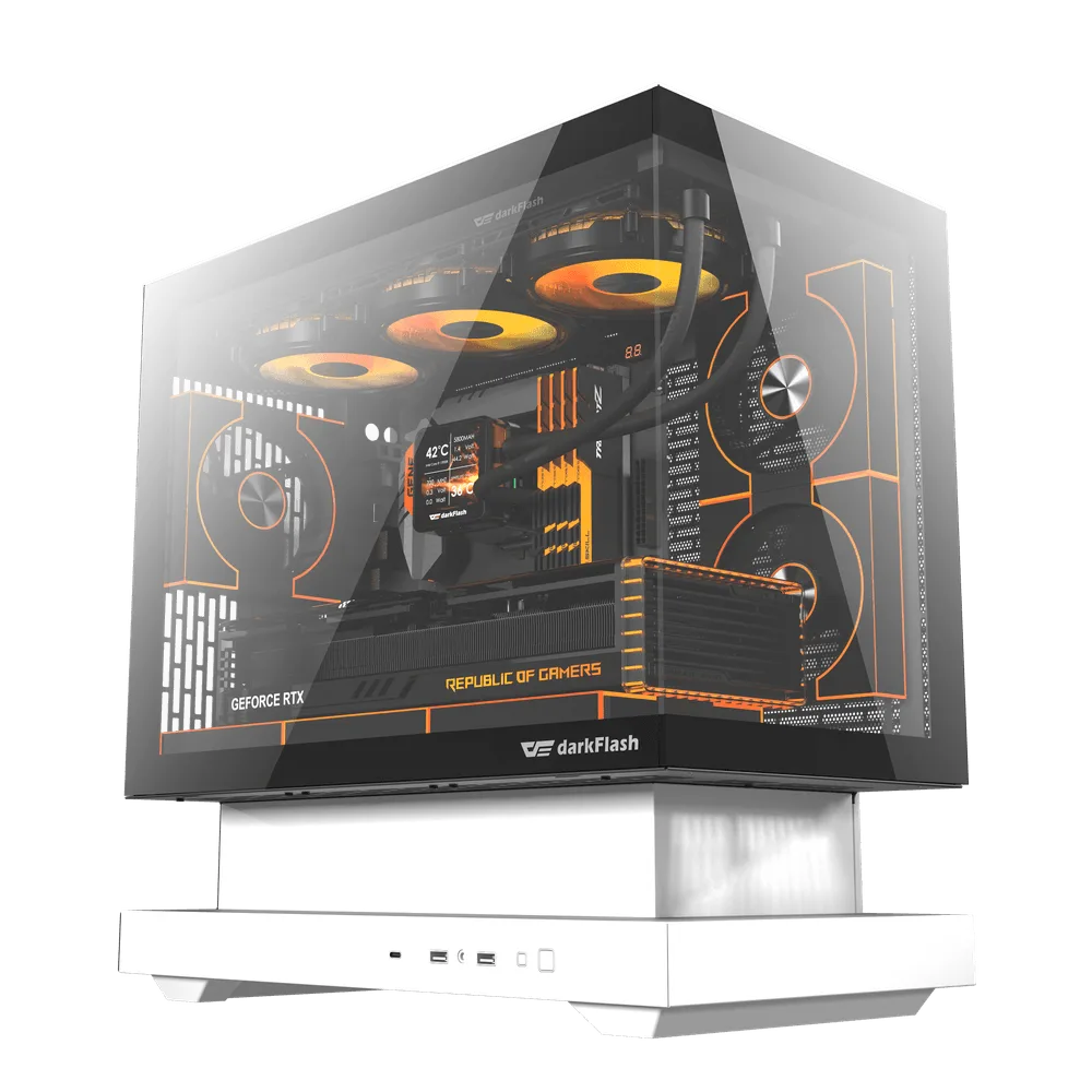 dark flash FLOATRON F1 M-ATX PC Case WHITE