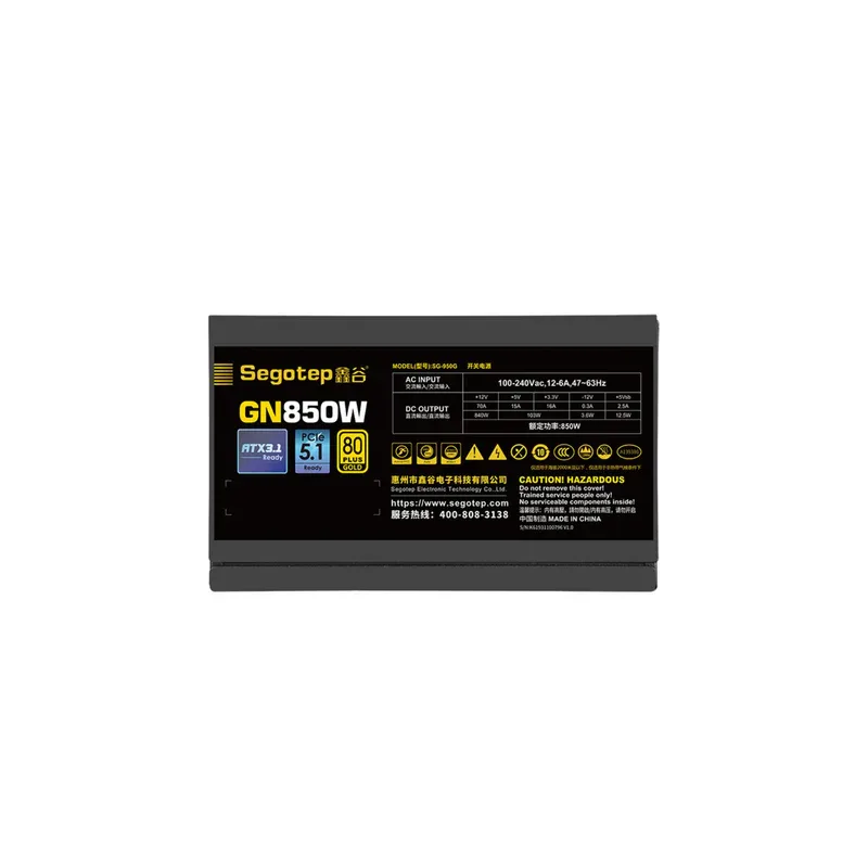 Segotep GN850W 850W 80 PLUS Gold Power Supply (Black)