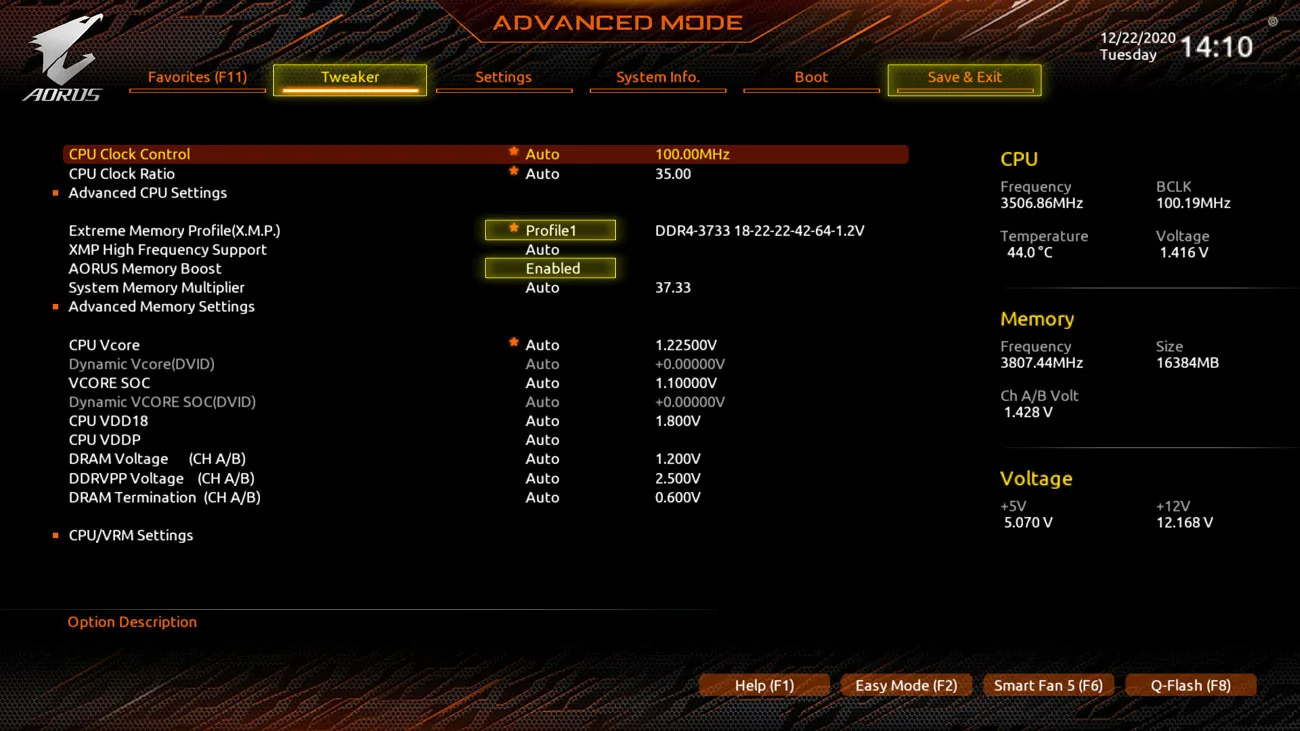 AORUS RGB DDR4 3733MHz (16GB + 2 Demo)