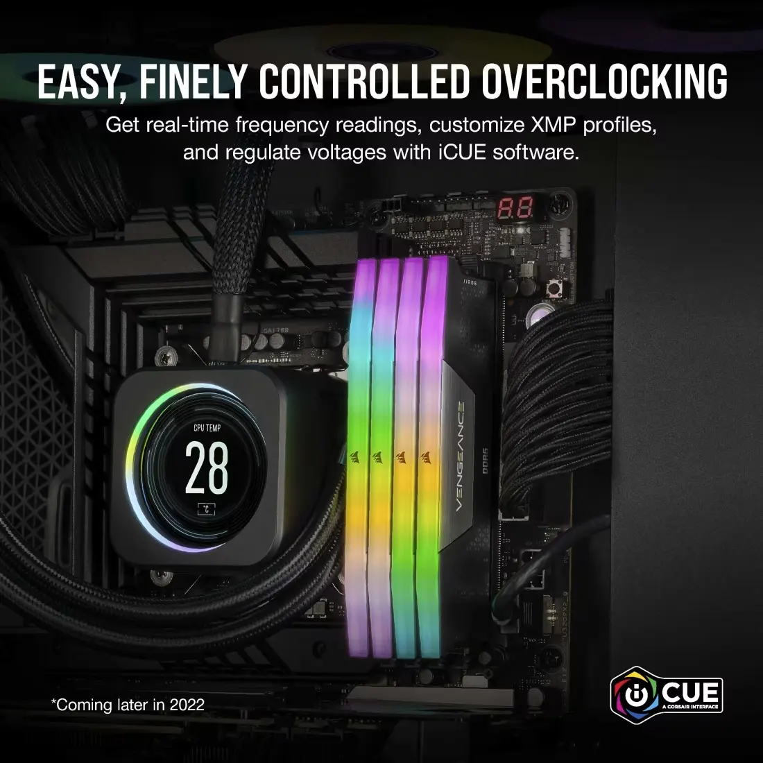 VENGEANCE® RGB 32GB (2x16GB) DDR5 DRAM 6000MT/s CL36 Memory Kit — Black