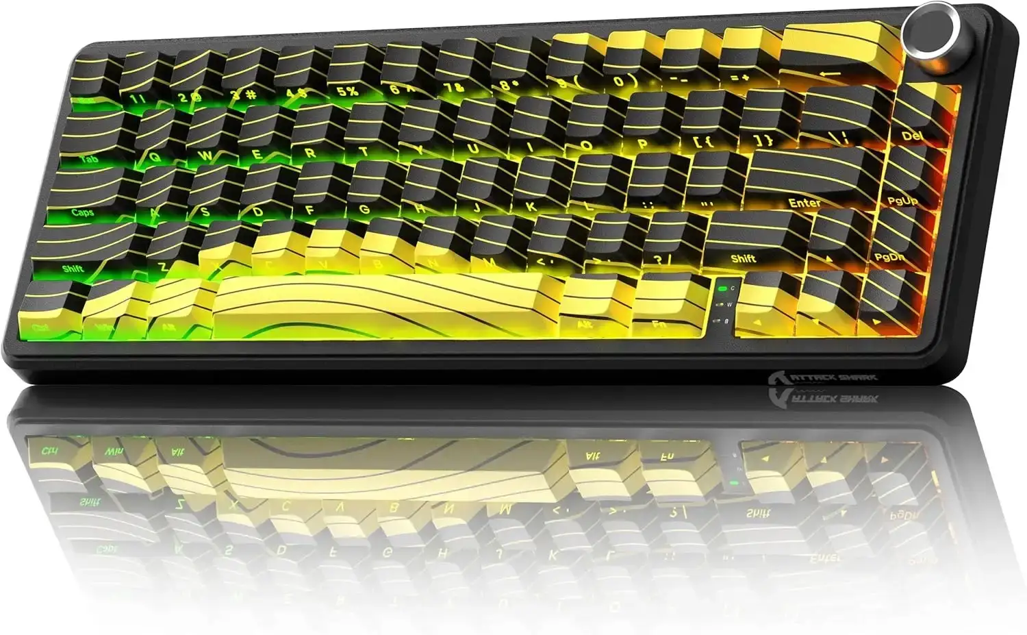 attack shark x65 pro he yellow and black