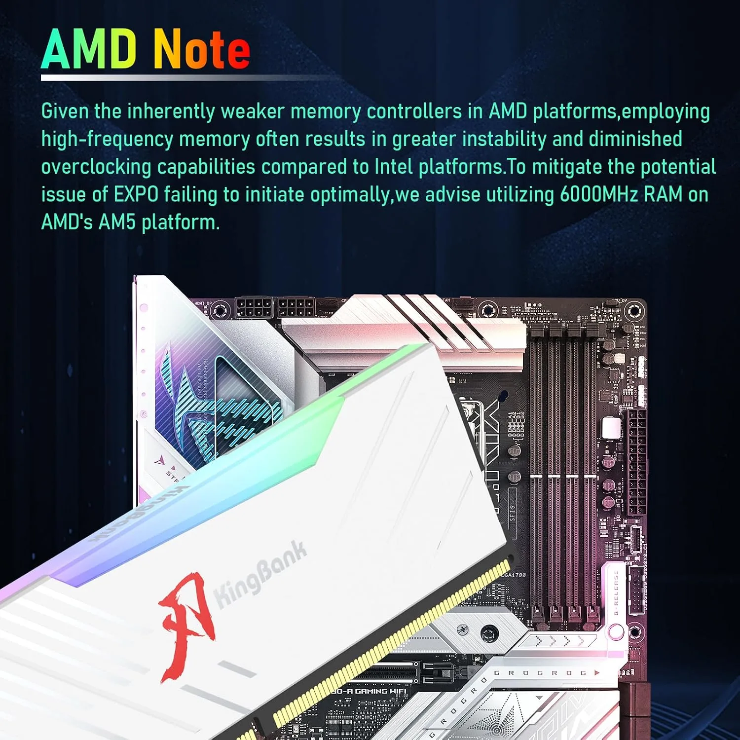 RAM KingBank 32GB 2x16 6000mhz CL36 WHITE