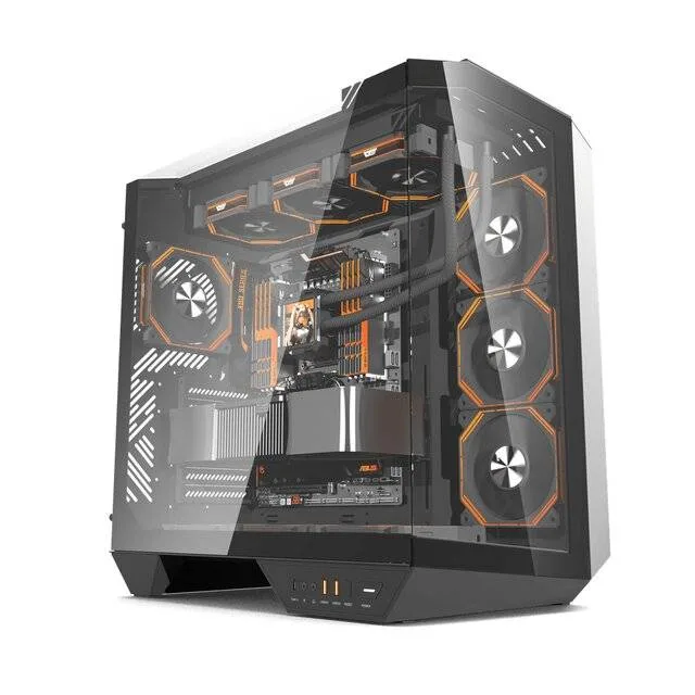 DarkFlash DY470 Panoramic Gaming Case (Black) - 7 Fans