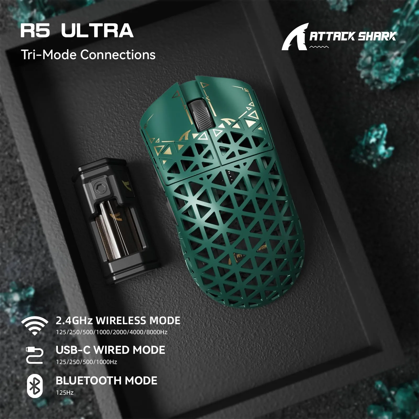 ATTACK SHARK R5 ULTRA GREEN