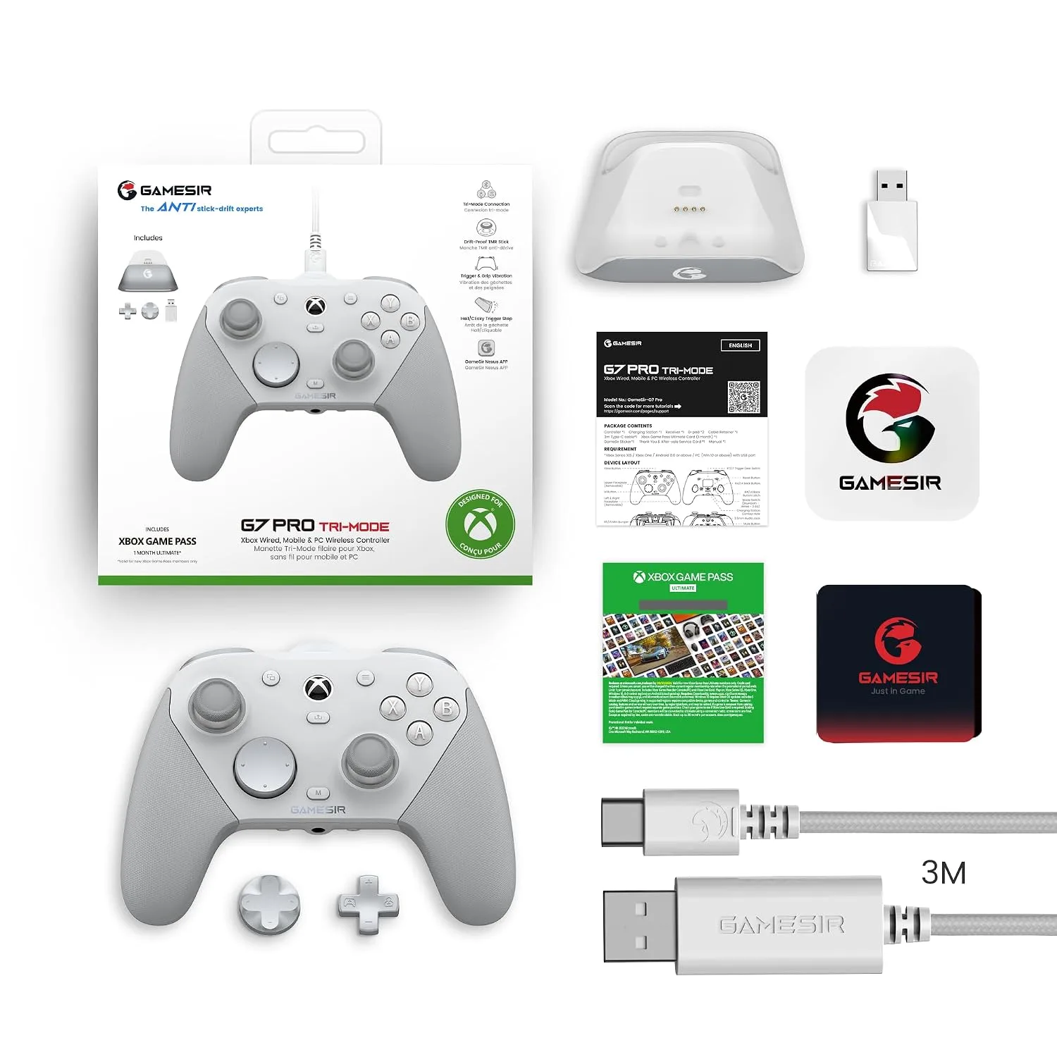 GameSir G7 Pro Wired white