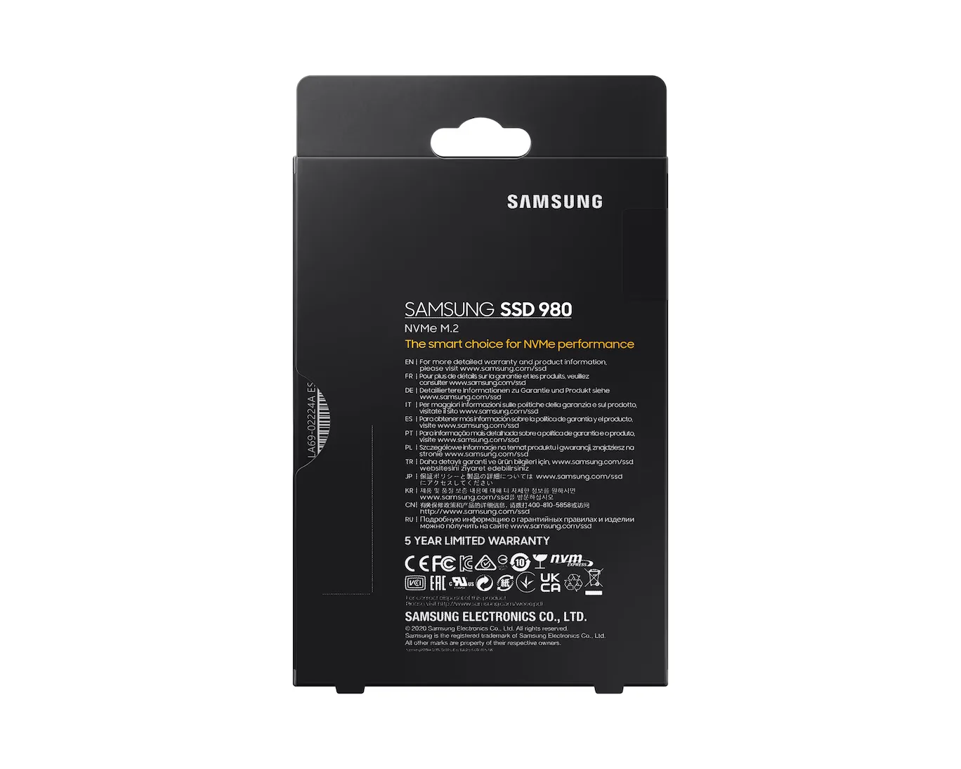 Samsung 980 NVMe M.2 SSD 500GB