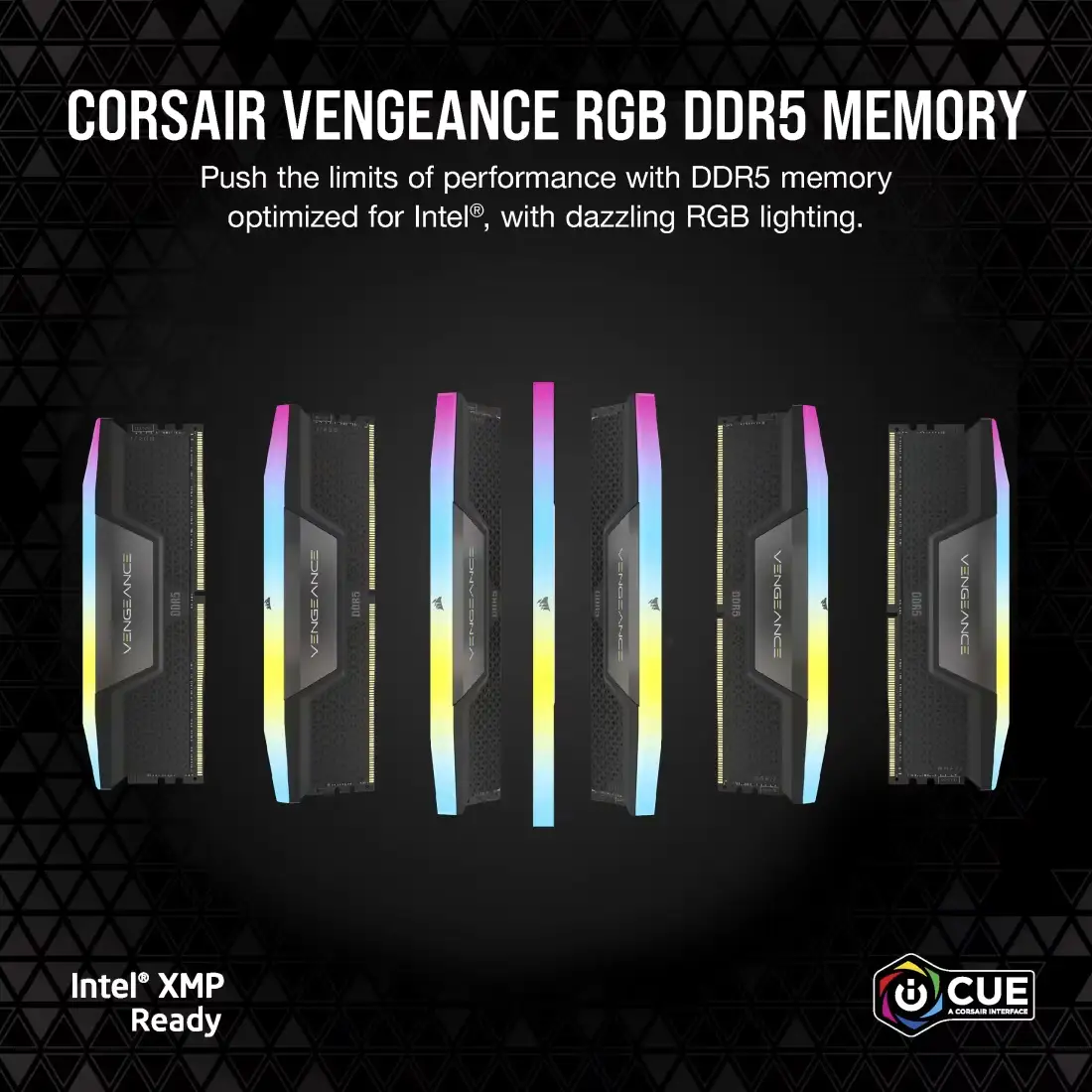 VENGEANCE® RGB 32GB (2x16GB) DDR5 DRAM 6000MT/s CL36 Memory Kit — Black