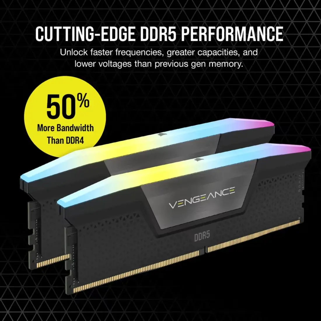 RAM CORSAIR VENGEANCE 2X32 64GB 5200MHZ BLACK RGB