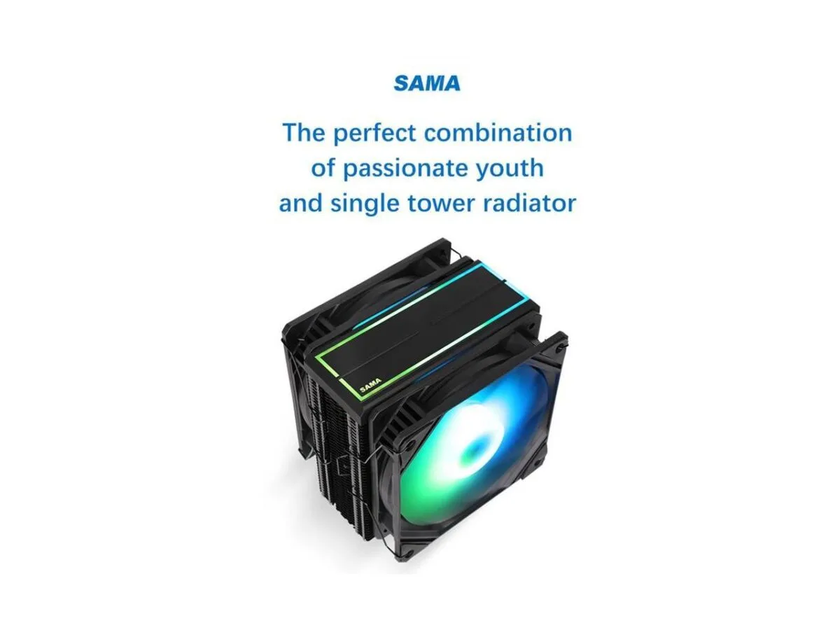 SAMA KA600D Black Digital CPU Air Cooler