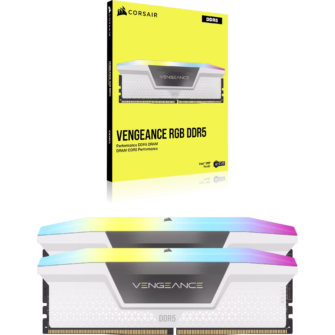 VENGEANCE® RGB 32GB (2x16GB) DDR5 DRAM 6000MT/s CL36 Memory Kit — White