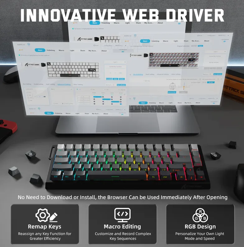 X68 pro HE BLACK ATTAACK SHARK