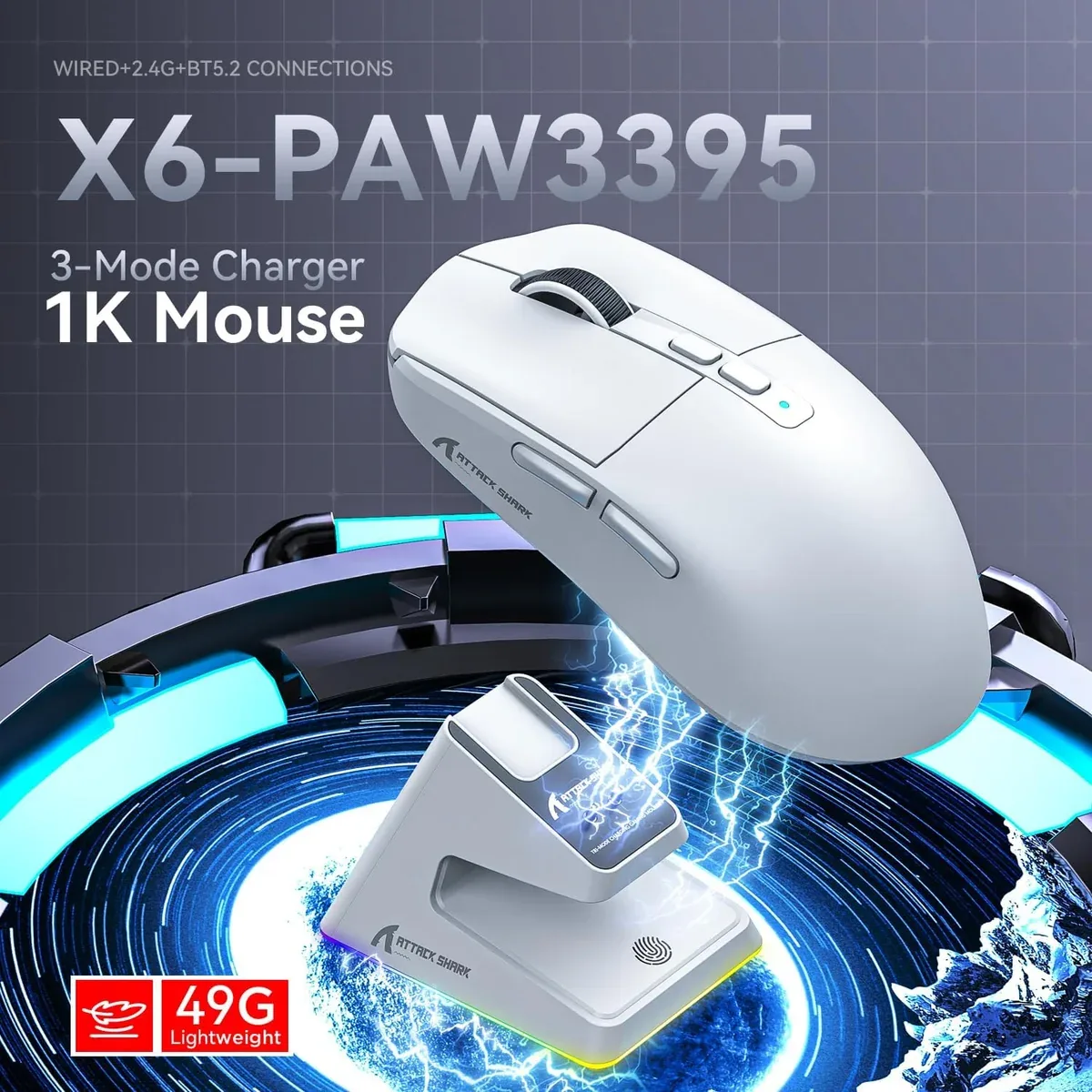 ATTACK SHARK X6 WHITE