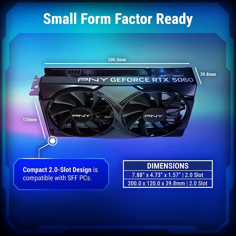 PNY GeForce RTX™ 5060 OC Dual-Fan