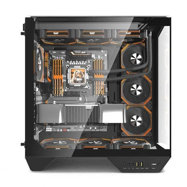 DarkFlash DY470 Panoramic Gaming Case (Black) - 7 Fans