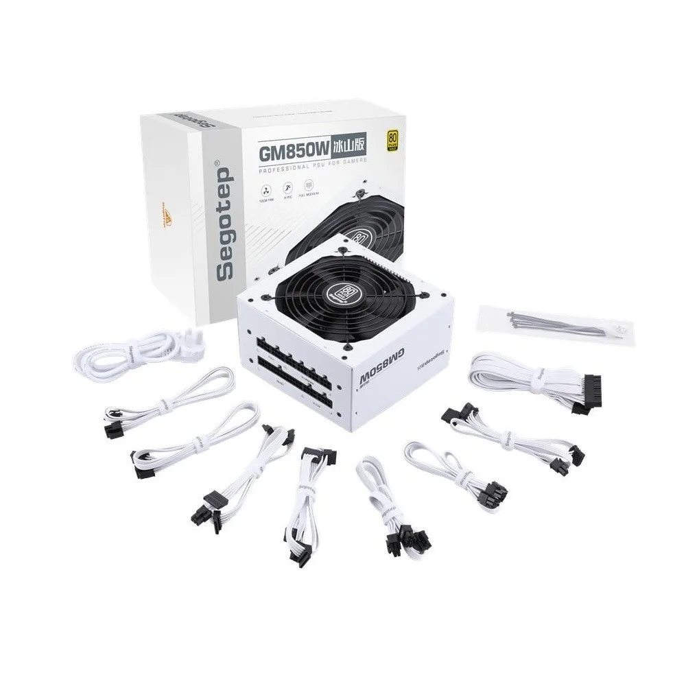 PSU SEGOTEP GM850W GOLD WHITE FULLY MODULAR