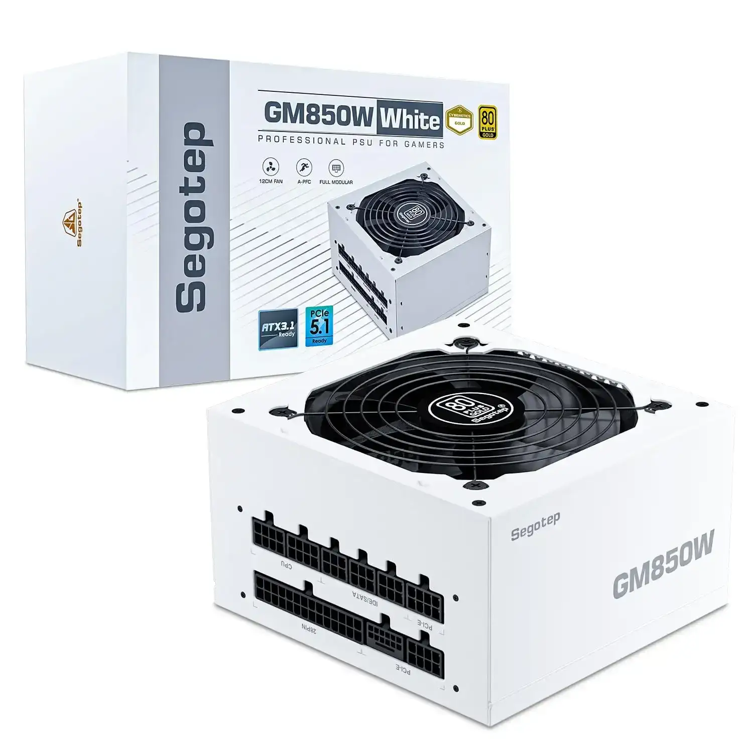 PSU SEGOTEP GM850W GOLD WHITE FULLY MODULAR