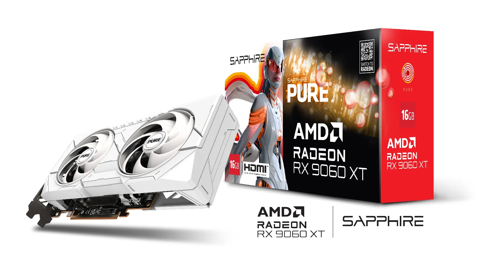 PURE AMD Radeon™ RX 9060 XT OC GPU 16gb