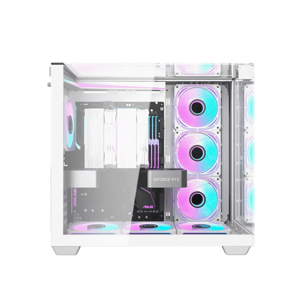 DarkFlash TH285 Panoramic ATX Gaming Case WHITE